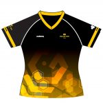 Female Polyester Club Shirt - V-Neck