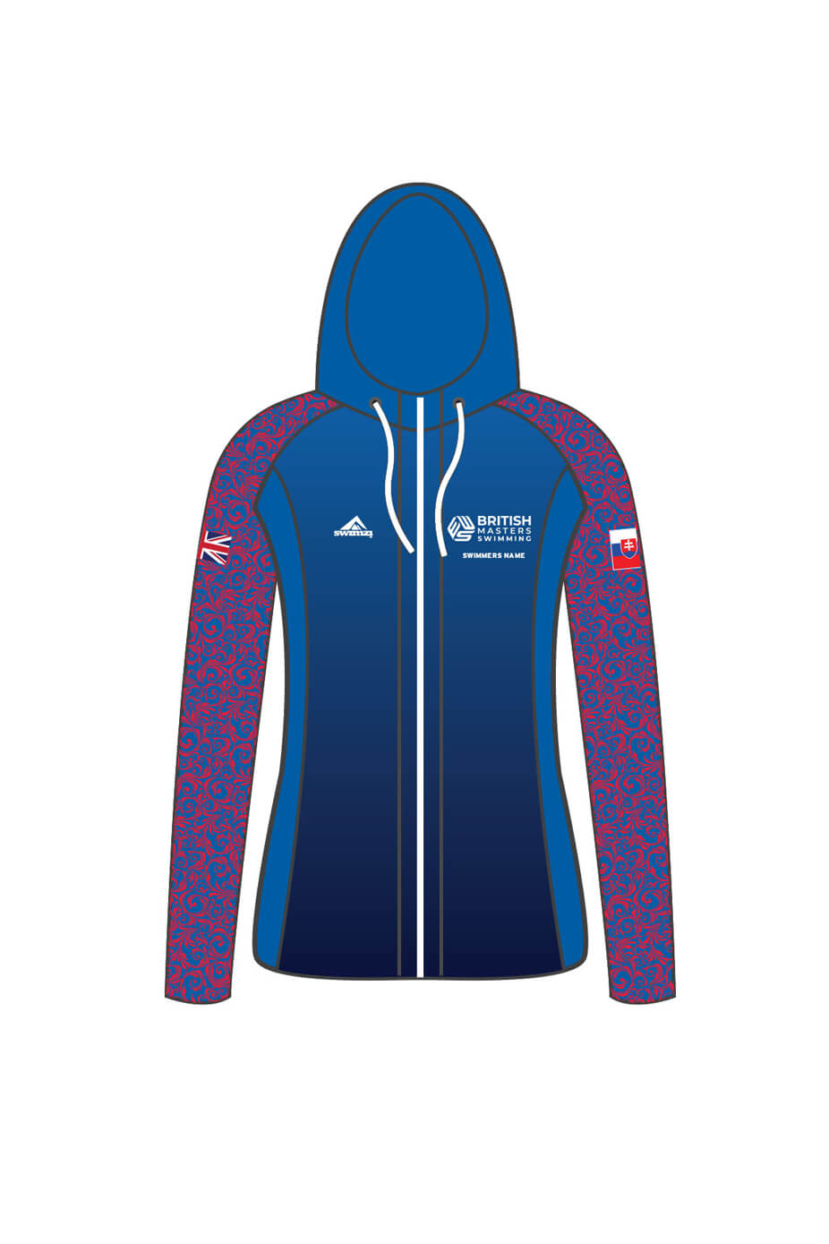 Female Zipped Performance Hoodie - Navy