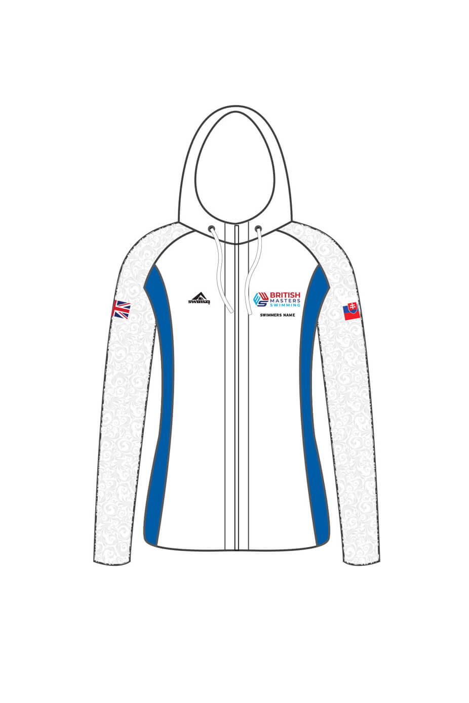 Female Zipped Performance Hoodie - White