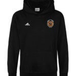 Unisex Black Cotton Pullover Hoodie