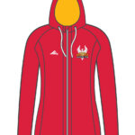 Female Zipped Performance Hoodie - Red