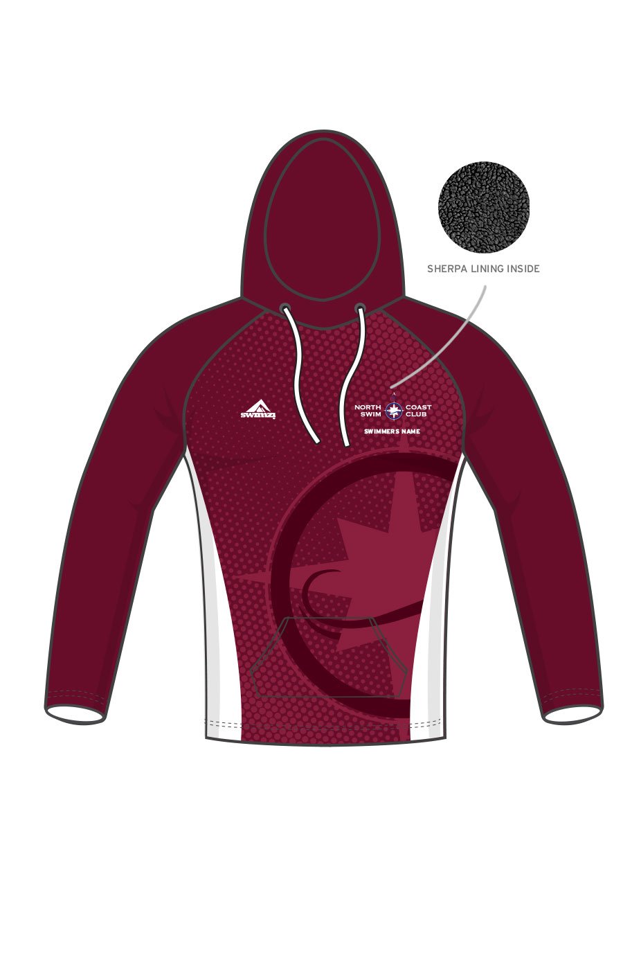 Unisex Winter Pullover Performance Hoodie - Maroon