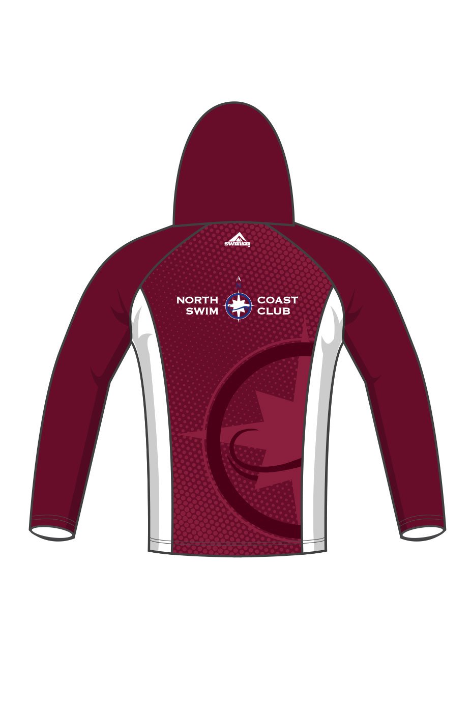 Unisex Zipped Winter Performance Hoodie - Maroon - Image 2